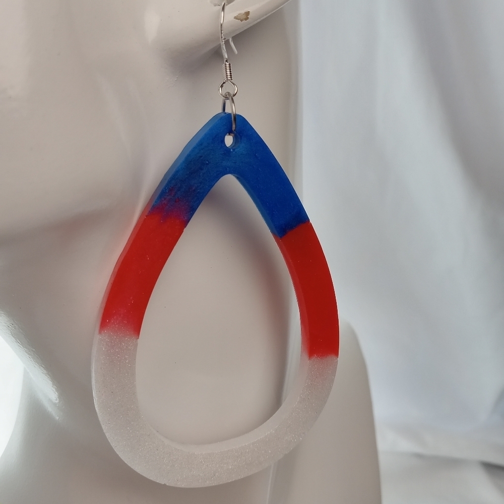 Colorful Teardrop Earrings - Picture 2 of 5
